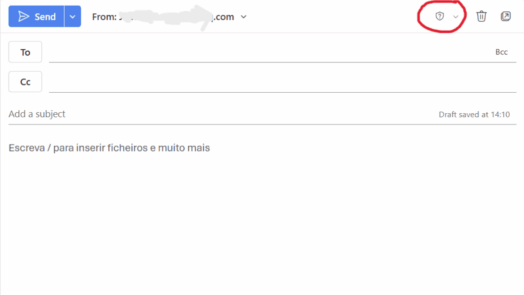 This is a screenshot that shows how to look for “Sensitivity” option in the toolbar for the article: How to Secure an Email in Outlook (Step-by-Step for 2025) 