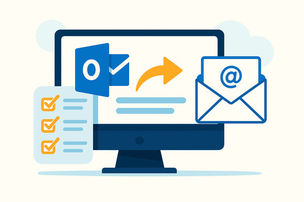 This is a screenshot from a PC showing the Outlook interface, used in the article How to Auto Forward Emails in Outlook.
