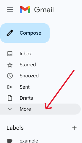 This is a screenshot of the first step in finding archived emails in Gmail using the ‘All Mail’ label.