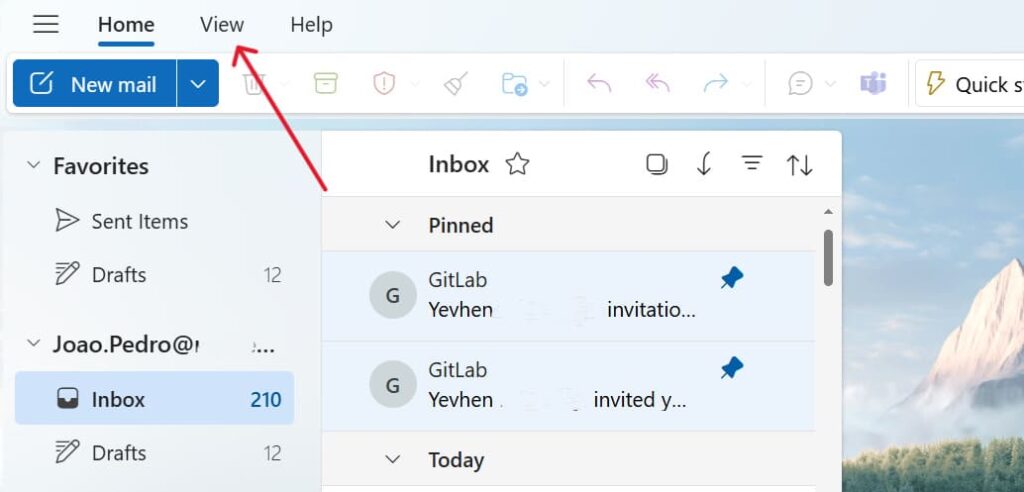 This is a screenshot of the first step to find archived emails in gmail using the navigation pane