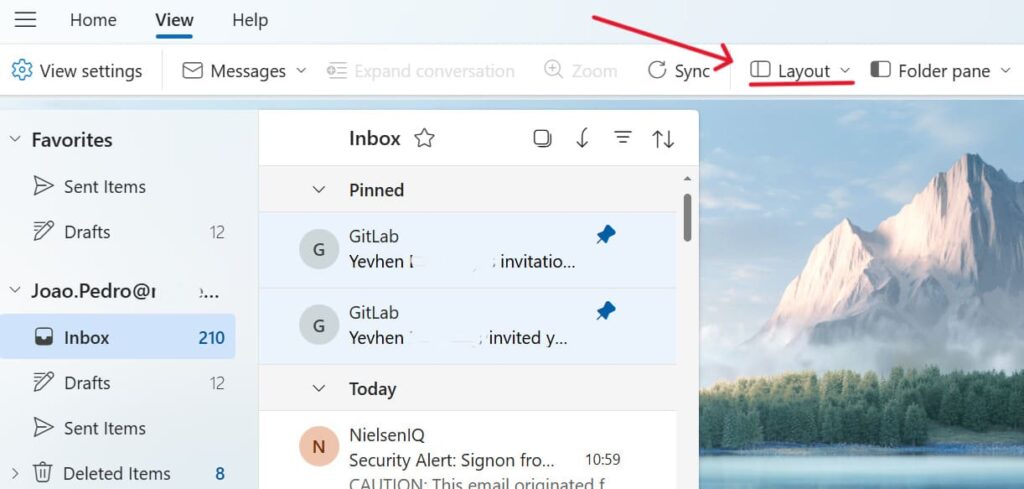 This is a screenshot of the second step to find archived emails in gmail using the navigation pane