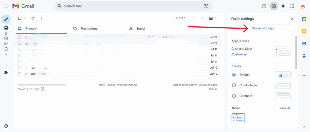 This screenshot shows the second step in finding and editing existing filters in Gmail for the article Gmail Messages Are Missing? Here’s How to Fix It.