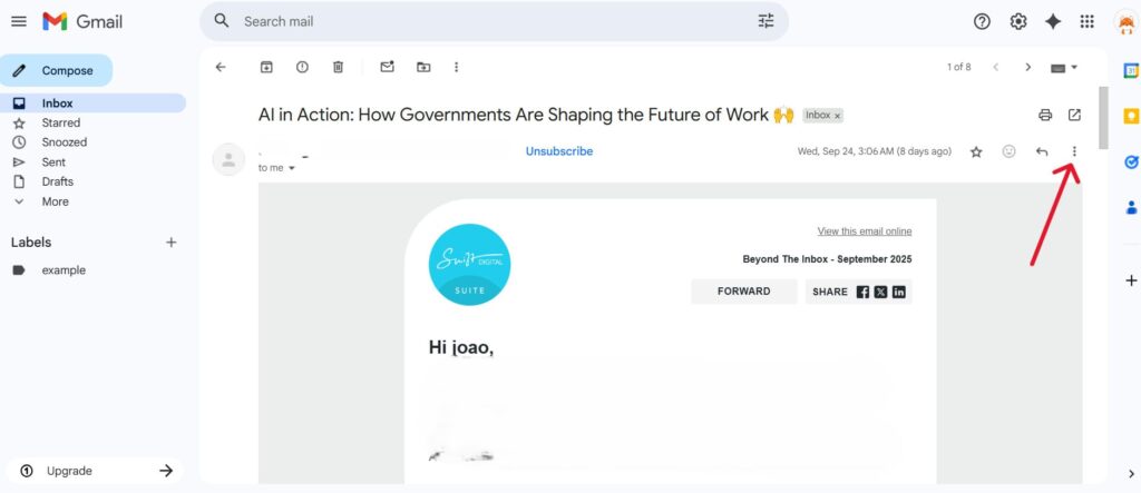 This is a screenshot of the first step on How to Stop Norton Spam Emails Quickly and Safely