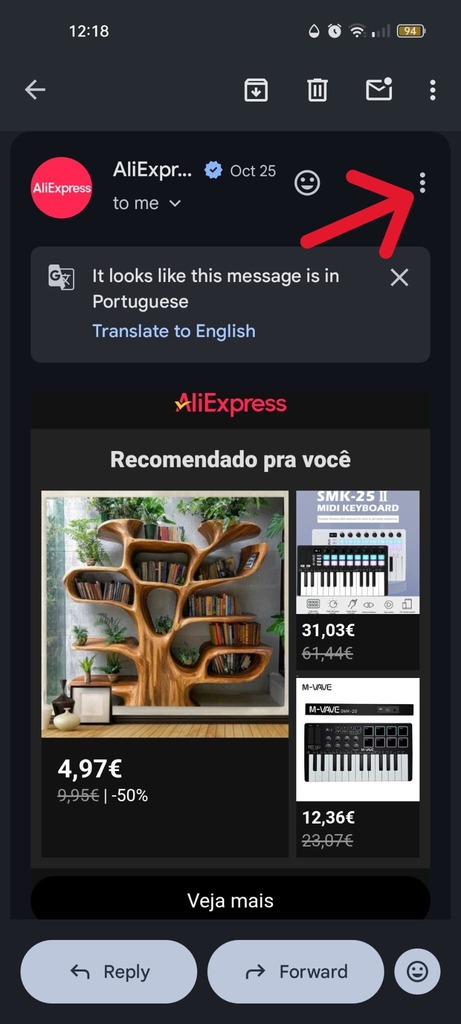 This is a screenshot of the first step on how to delete emails on gmail app for the article How to Block Emails on Gmail (Web and Mobile Guide)