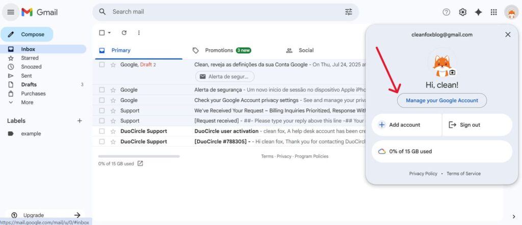 This is a screenshot of the first step on how to disable 2 step verification account on gmail for the article How to Turn Off 2-Step Verification in Gmail Safely