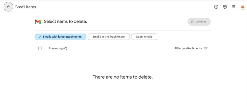 This is a screenshot of the fourth step on how to identify and remove large attachments for the article How to Free Up Space in Gmail Fast