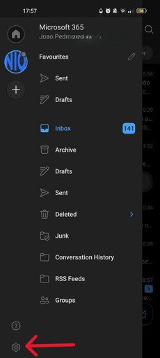 This is a screenshot of the second step on how to share mailbox on outlook mobile version