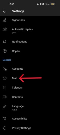 This is a screenshot of the third step on how to share mailbox on outlook mobile version