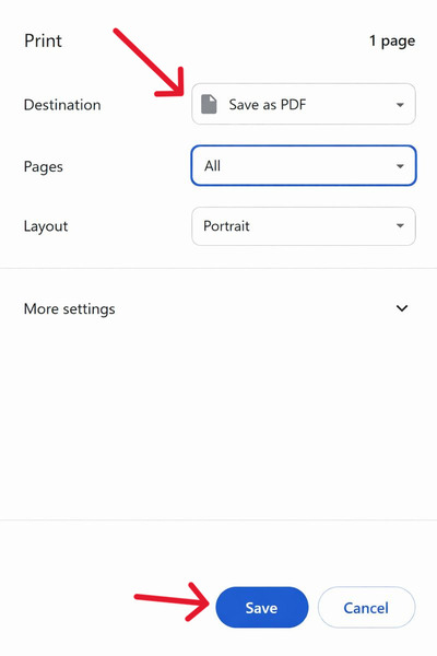 This is a screenshot showing the second step to save an email as a PDF in Gmail for the article “How Do I Save an Email as a PDF? Step-by-Step Guide.”